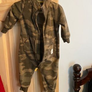 Baby fleece zip one piece